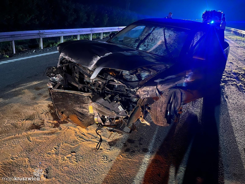 Nocny wypadek w pobliżu Przedbojewic