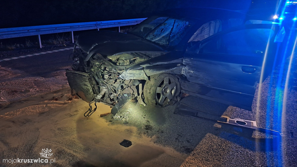 Nocny wypadek w pobliżu Przedbojewic
