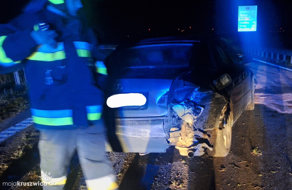 Nocny wypadek w pobliżu Przedbojewic