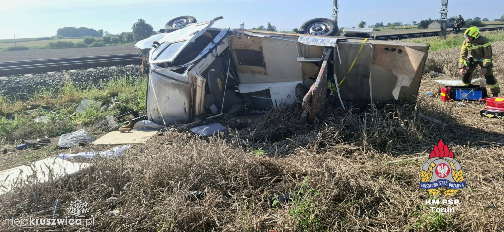 REGION: Śmiertelny wypadek na przejeździe kolejowym. Pociąg uderzył w kampera