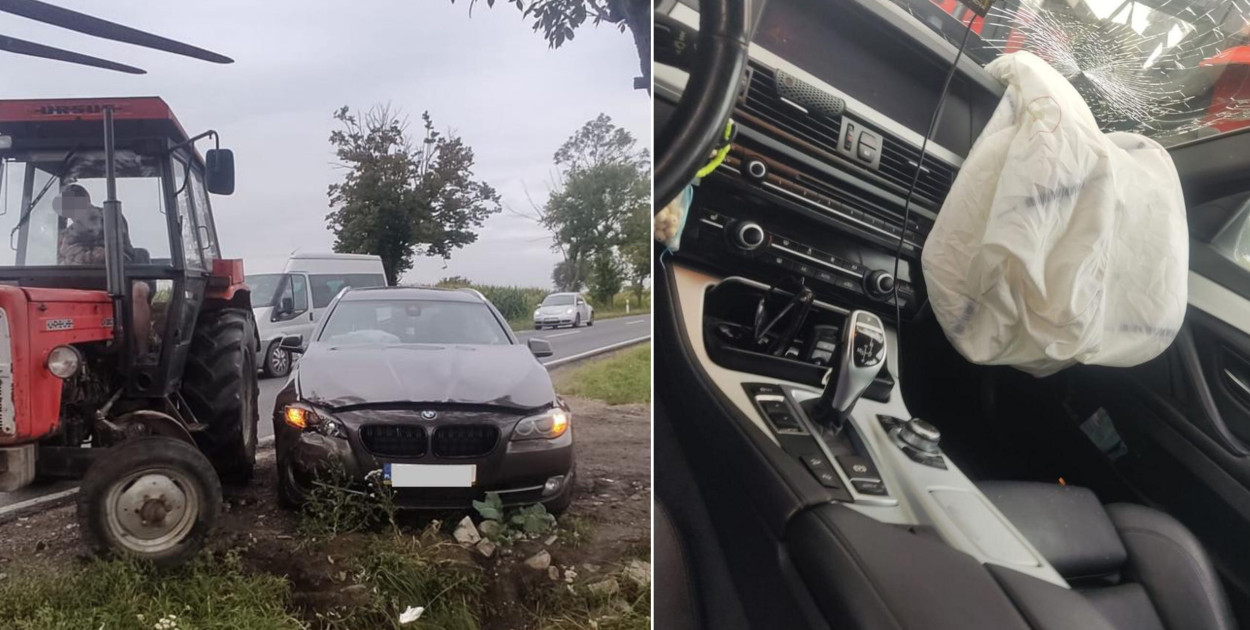 REGION: Zderzenie ciągnika z samochodem osobowym