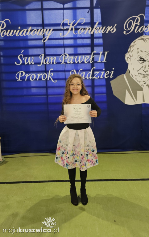 Sukces uczennicy Szkoły Podstawowej nr 1 w powiatowym konkursie