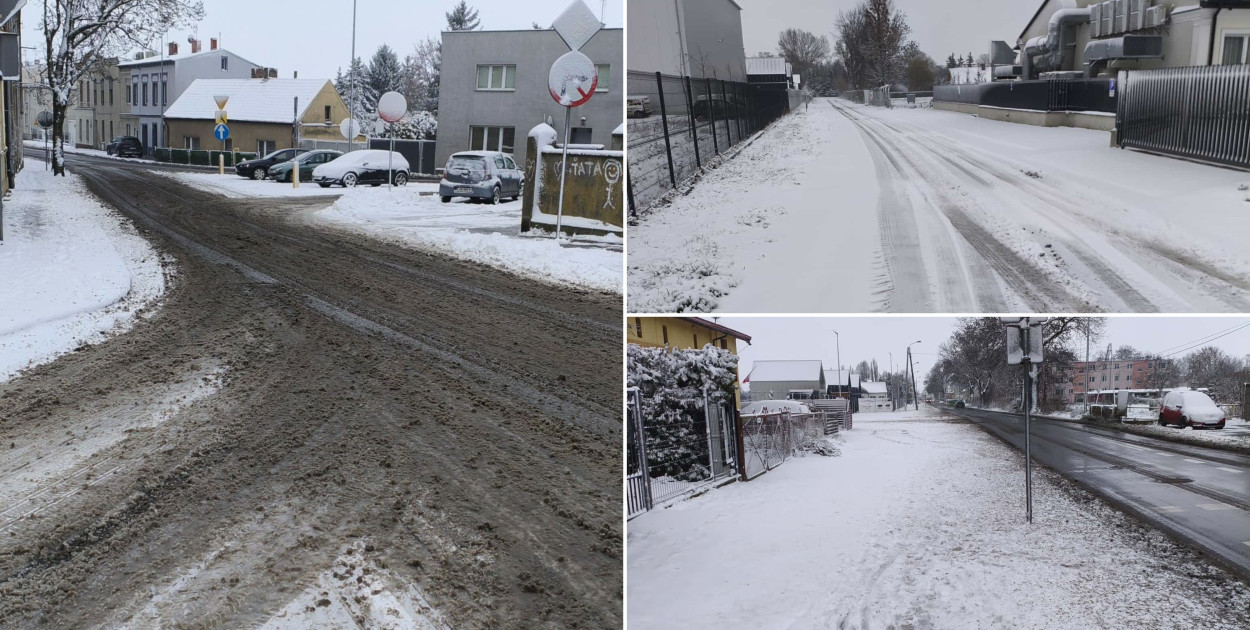 Zima znów zaskoczyła. Nieodśnieżone drogi i chodniki w Kruszwicy