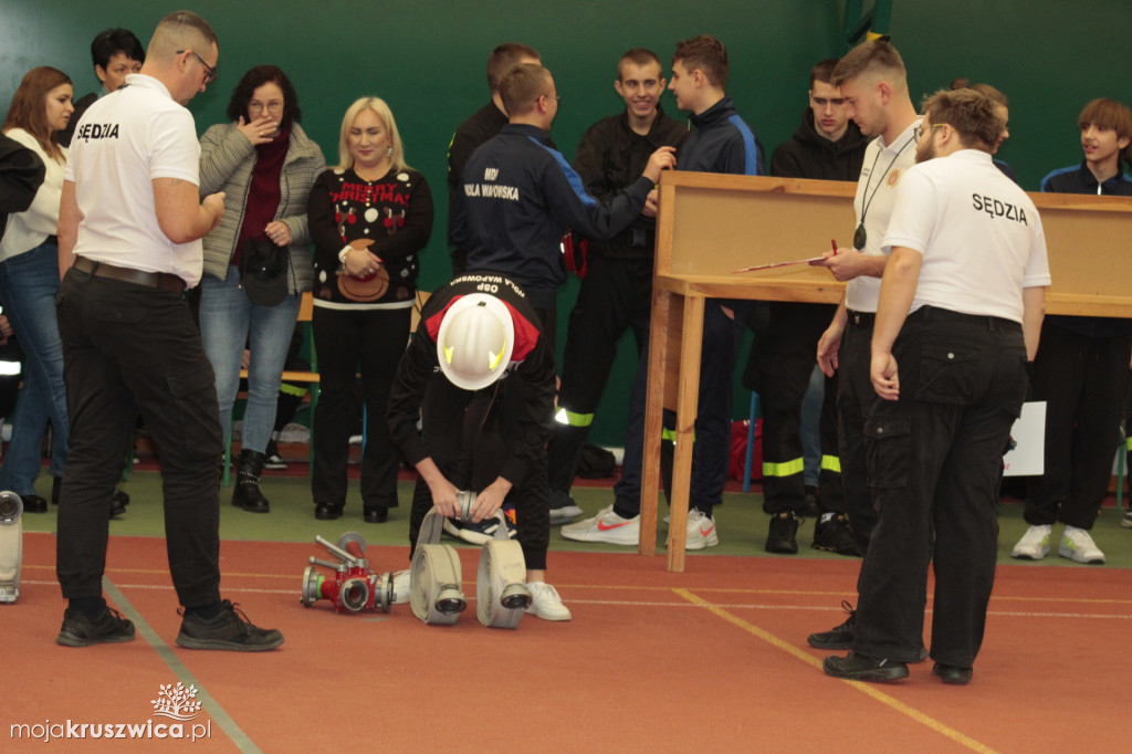 Wola Wapowska: Trwają Powiatowe Halowe Zawody Sportowo-Pożarnicze