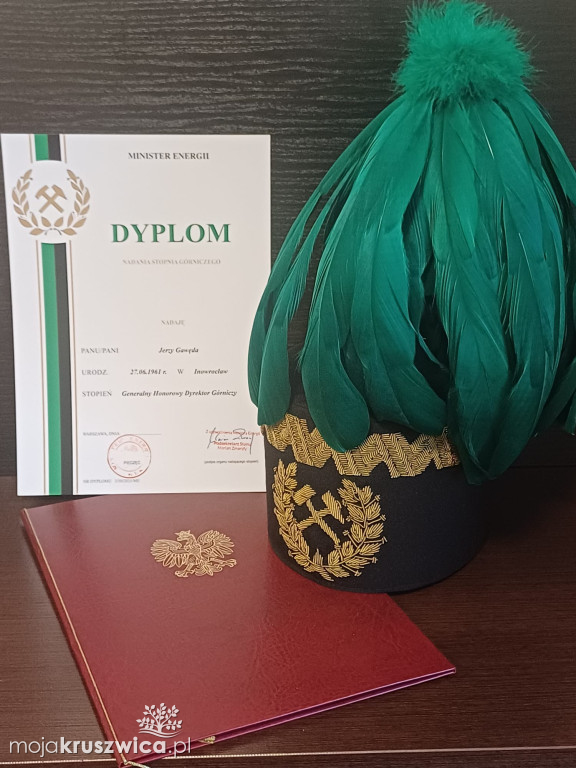 Jerzy Gawęda z tytułem Generalnego Honorowego Dyrektora Górniczego