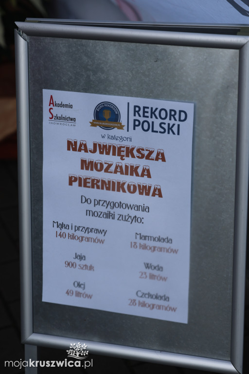 Inowrocławski AS bije rekord Polski na największą mozaikę z piernika