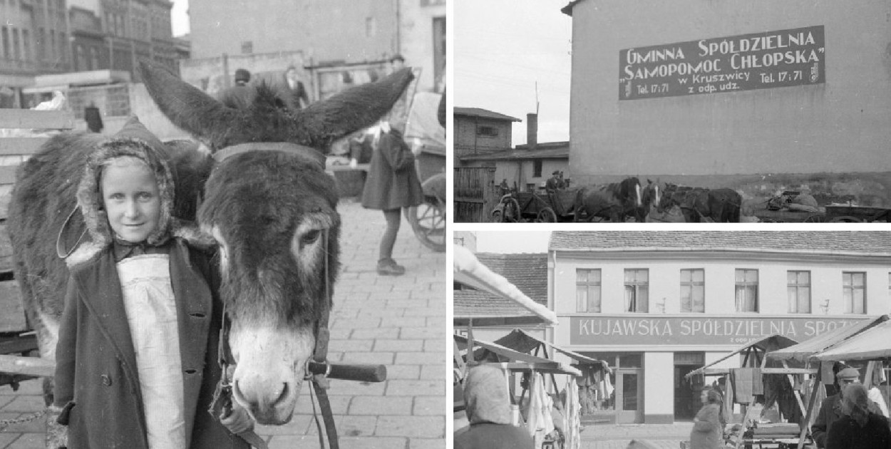 Historyczna Kruszwica: Handel na kruszwickich ulicach w 1948 roku [FOTO[