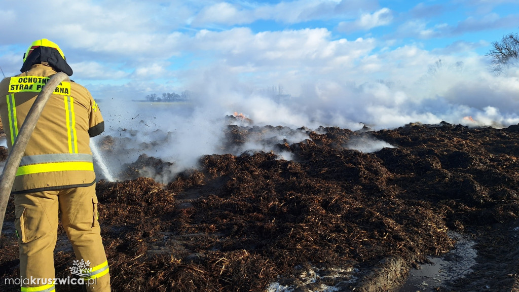 Karczyn: poranny pożar stogu [FOTO]