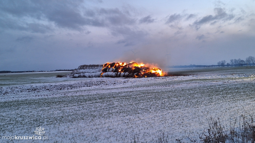 Karczyn: poranny pożar stogu [FOTO]