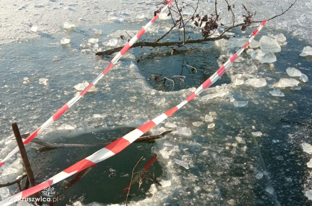 Służby zabezpieczyły dwa przeręble na Gople zostawione po morsowaniu