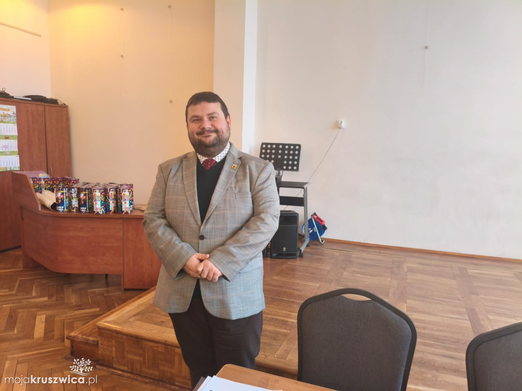 Trwa spotkanie słuchaczy UTW Kruszwica z dyrektorem szpitala w Inowrocławiu