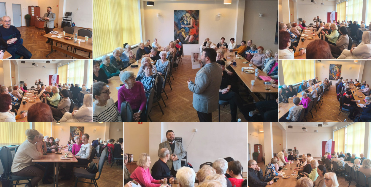 Trwa spotkanie słuchaczy UTW Kruszwica z dyrektorem szpitala w Inowrocławiu