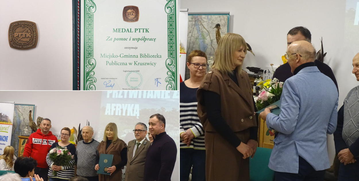 Kruszwicka biblioteka z medalem za pomoc i współpracę od PTTK Kruszwica