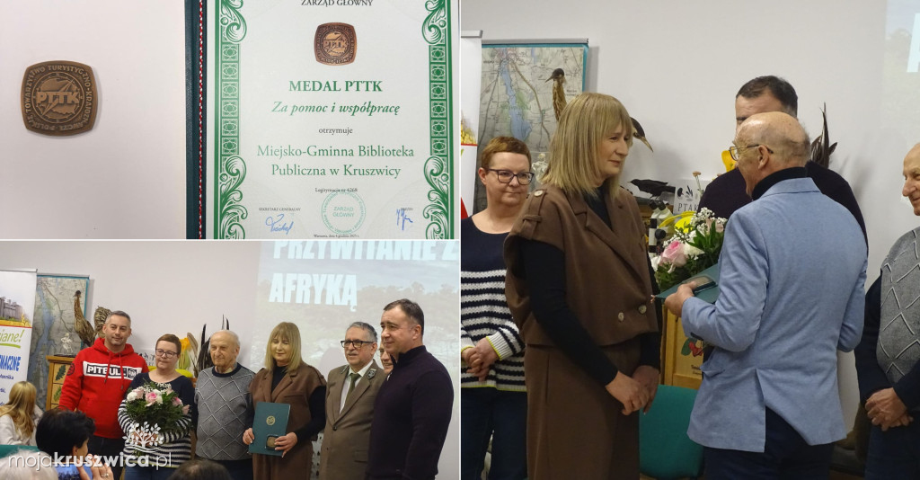 Kruszwicka biblioteka z medalem za pomoc i współpracę od PTTK Kruszwica