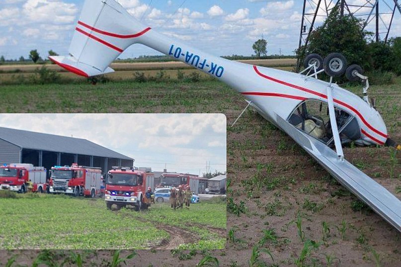Awaryjne lądowanie awionetki w okolicach Stodólna [FOTO]