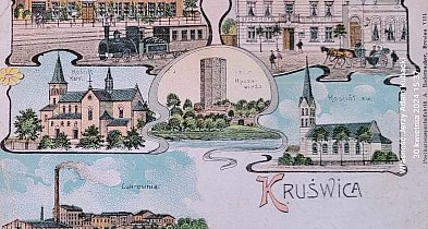 Hotel Gopło, Cukrownia, Dworzec i Mysza Wieża - na widokówce z 1899 roku-32027