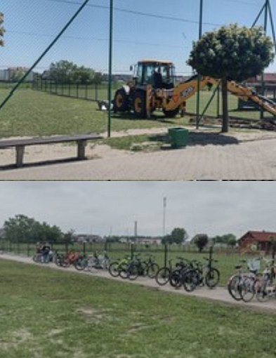 Nowy parking rowerowy na terenie kruszwickiej Jedynki-33576