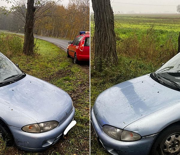 Wypadek w Wolanach: Samochód osobowy uderzył w drzewo-37486