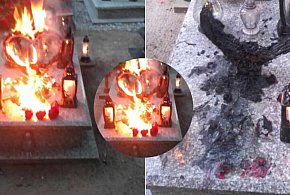 ALERT INTERNAUTY:  Na kruszwickim cmentarzu doszło do pożaru grobu -43269
