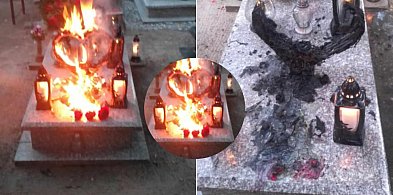 ALERT INTERNAUTY:  Na kruszwickim cmentarzu doszło do pożaru grobu -43269