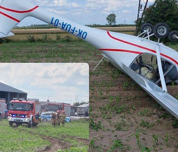 Awaryjne lądowanie awionetki w okolicach Stodólna [FOTO]-44491