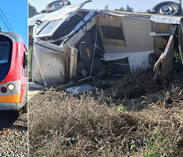 REGION: Śmiertelny wypadek na przejeździe kolejowym. Pociąg uderzył w kampera-44947