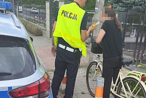 Policyjne działania „Bezpieczny rowerzysta” w powiecie inowrocławskim-45071