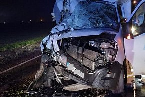 Kolizja w Jarantowicach. Kierowca busa trafił do szpitala [ZDJĘCIA]-46770