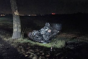 Janowice: Kolejne dachowanie auta na trasie do Kruszwicy-48477