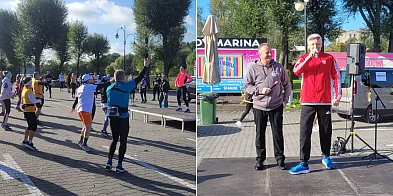 Bieg Dwóch Jezior właśnie wystartował. Uczestnicy biegną do Łojewa-46209