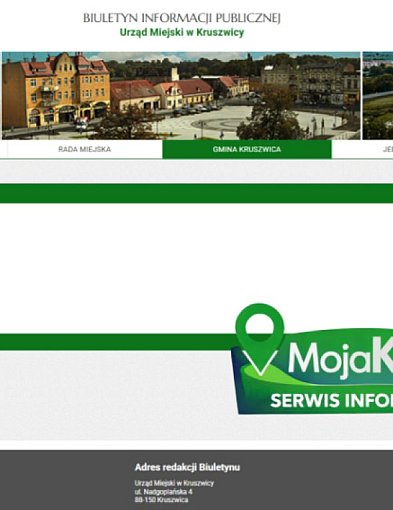 Uruchomiono nowy Biuletyn Informacji Publicznej Urzędu Miejskiego w Kruszwicy