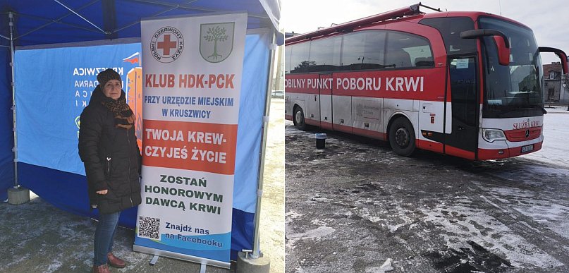 Mobilna zbiórka krwi na kruszwickim rynku