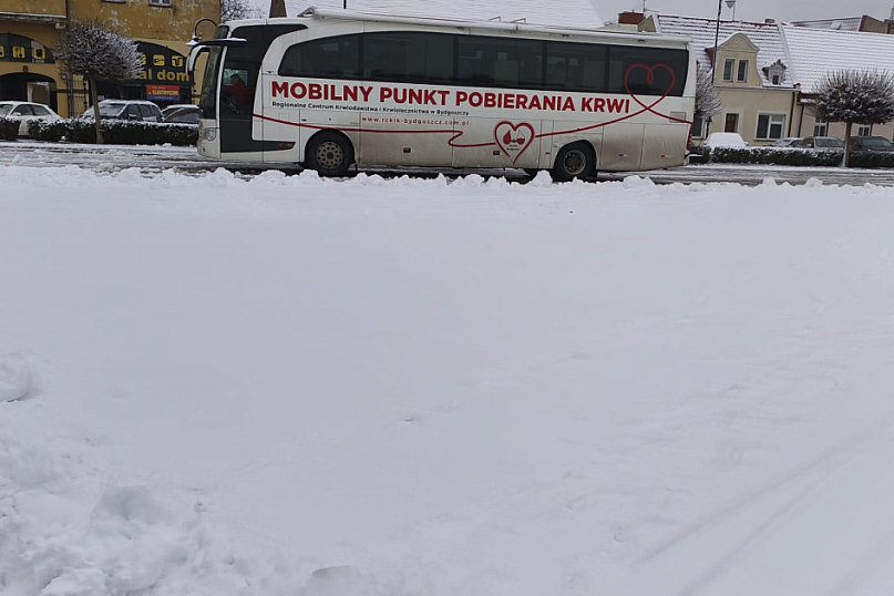Na Rynku w Kruszwicy możesz oddac krew. Akcja trwa do 13:00