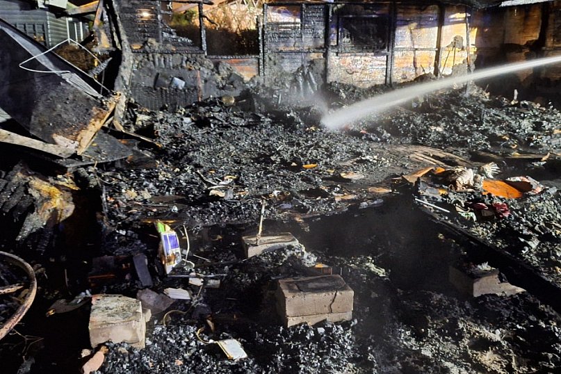 Pożar domku letniskowego przy ul. Żeglarskiej w Kruszwicy