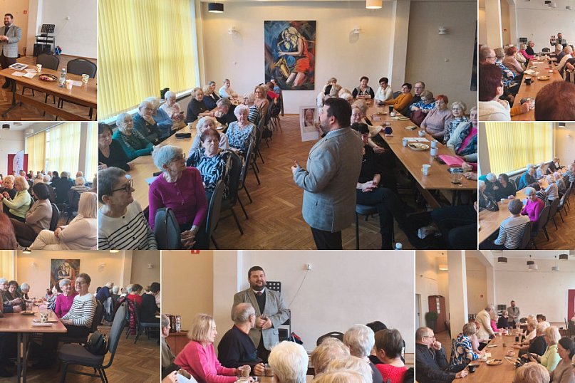 Trwa spotkanie słuchaczy UTW Kruszwica z dyrektorem szpitala w Inowrocławiu