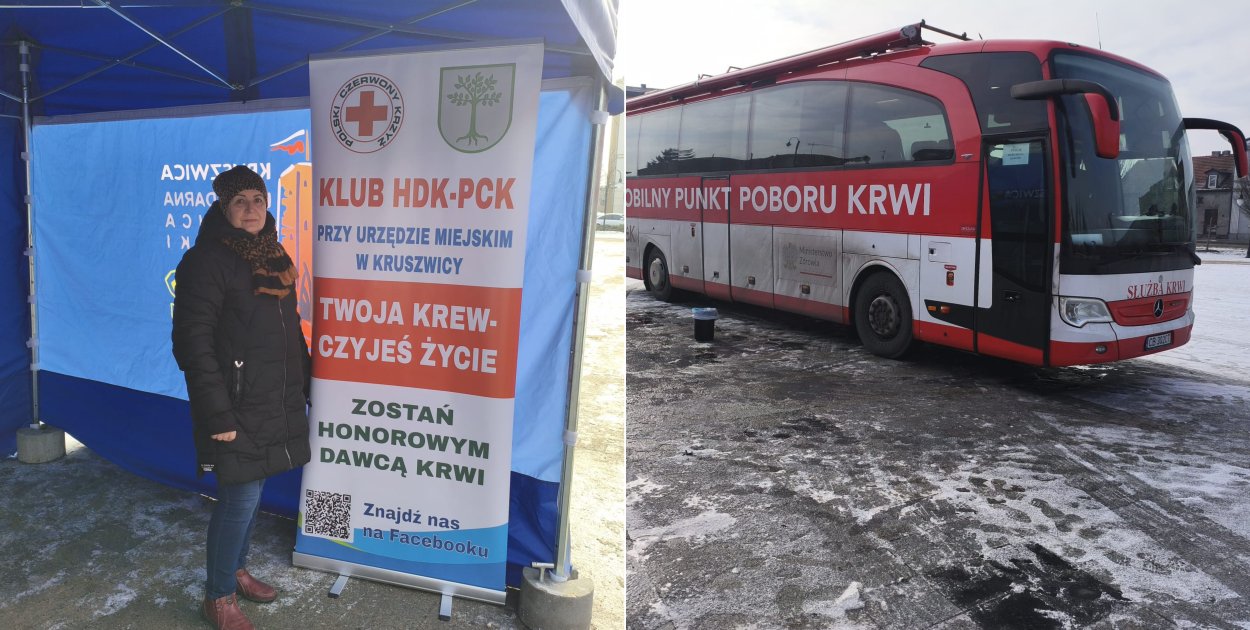 Mobilna zbiórka krwi na kruszwickim rynku