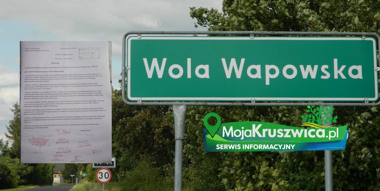 "Orlik" w Woli Wapowskiej? Złożyli w tej sprawie pismo