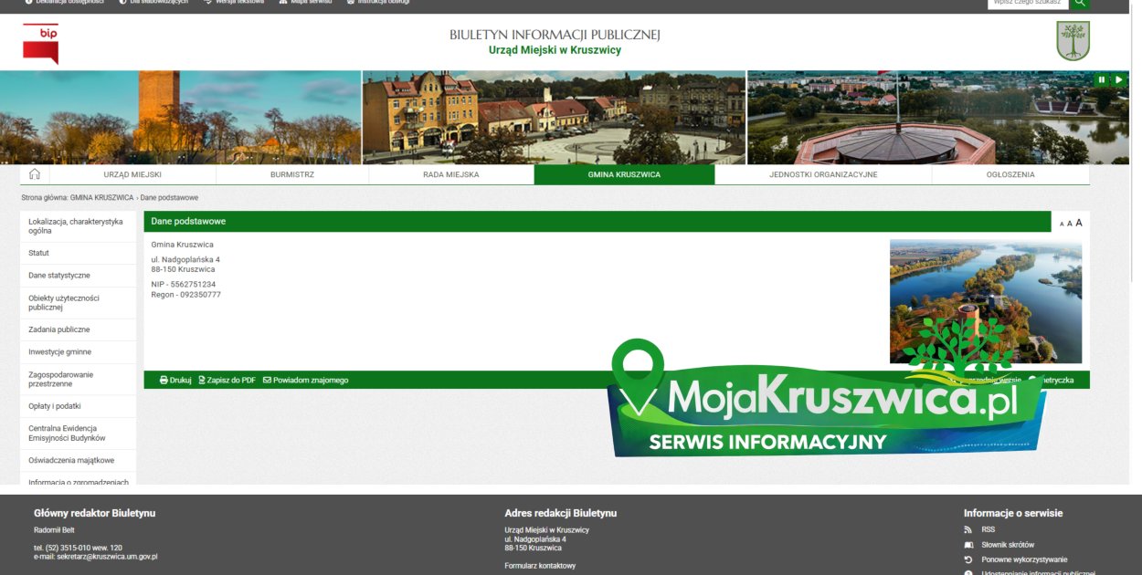 Uruchomiono nowy Biuletyn Informacji Publicznej Urzędu Miejskiego w Kruszwicy