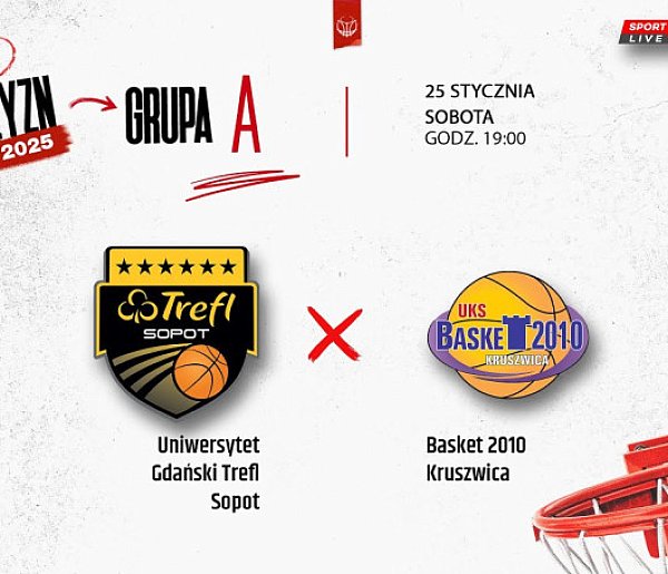 Uniwersytet Gdański Trefl Sopot - Basket 2010 Kruszwica (2 LM)